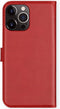 Selencia Hoesje Geschikt voor iPhone 13 Pro Hoesje Met Pasjeshouder - Selencia Echt Lederen Bookcase - Rood