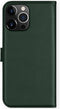 Selencia Hoesje Geschikt voor iPhone 13 Pro Hoesje Met Pasjeshouder - Selencia Echt Lederen Bookcase - Groen