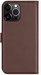 Selencia Hoesje Geschikt voor iPhone 13 Pro Hoesje Met Pasjeshouder - Selencia Echt Lederen Bookcase - Bruin