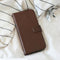 Selencia Hoesje Geschikt voor iPhone 13 Pro Hoesje Met Pasjeshouder - Selencia Echt Lederen Bookcase - Bruin