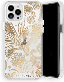 Selencia Hoesje Geschikt voor iPhone 13 Pro Hoesje - Selencia Zarya Fashion Extra Beschermende Backcover - goud
