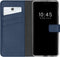 Selencia Hoesje Geschikt voor iPhone 13 Pro Max Hoesje Met Pasjeshouder - Selencia Echt Lederen Bookcase - Blauw