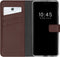 Selencia Hoesje Geschikt voor iPhone 13 Pro Max Hoesje Met Pasjeshouder - Selencia Echt Lederen Bookcase - Bruin