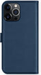 Selencia Hoesje Geschikt voor iPhone 13 Pro Max Hoesje Met Pasjeshouder - Selencia Echt Lederen Bookcase - Blauw