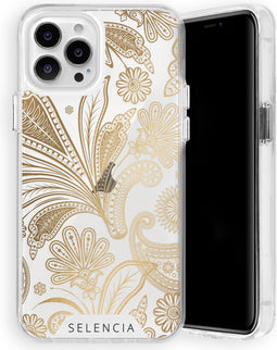 Selencia Hoesje Geschikt voor iPhone 13 Pro Max Hoesje - Selencia Zarya Fashion Extra Beschermende Backcover - goud