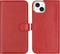Selencia Hoesje Geschikt voor iPhone 14 Plus Hoesje Met Pasjeshouder - Selencia Echt Lederen Bookcase - Rood