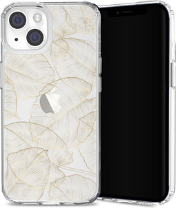 Selencia Hoesje Geschikt voor iPhone 14 Plus Hoesje - Selencia Zarya Fashion Extra Beschermende Backcover - goud