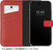 Selencia Hoesje Geschikt voor iPhone 14 Pro Hoesje Met Pasjeshouder - Selencia Echt Lederen Bookcase - Rood