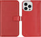 Selencia Hoesje Geschikt voor iPhone 14 Pro Max Hoesje Met Pasjeshouder - Selencia Echt Lederen Bookcase - Rood