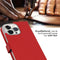 Selencia Hoesje Geschikt voor iPhone 14 Pro Max Hoesje Met Pasjeshouder - Selencia Echt Lederen Bookcase - Rood