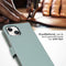 Selencia Hoesje Geschikt voor iPhone 15 Plus Hoesje Met Pasjeshouder - Selencia Echt Lederen Bookcase - lichtblauw