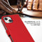 Selencia Hoesje Geschikt voor iPhone 15 Plus Hoesje Met Pasjeshouder - Selencia Echt Lederen Bookcase - Rood