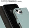 Selencia Hoesje Geschikt voor iPhone 15 Plus Hoesje Met Pasjeshouder - Selencia Echt Lederen Bookcase - lichtblauw