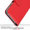 Selencia Hoesje Geschikt voor iPhone 15 Plus Hoesje Met Pasjeshouder - Selencia Echt Lederen Bookcase - Rood