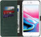 Selencia Hoesje Geschikt voor iPhone 8 Plus / 7 Plus Hoesje Met Pasjeshouder - Selencia Echt Lederen Bookcase - Groen