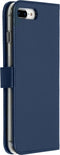 Selencia Hoesje Geschikt voor iPhone 8 Plus / 7 Plus Hoesje Met Pasjeshouder - Selencia Echt Lederen Bookcase - Blauw