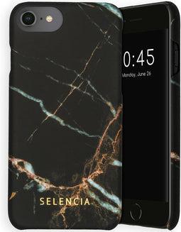 Selencia Hoesje Geschikt voor iPhone SE (2022) / SE (2020) / 8 / 7 / 6s / 6 Hoesje - Selencia Maya Fashion Backcover - zwart
