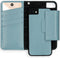 Selencia Hoesje Geschikt voor iPhone SE (2022) / SE (2020) / 8 / 7 / 6s / 6 Hoesje Met Pasjeshouder - Selencia Surya 2-in-1 Uitneembare Vegan Lederen Bookcase - blauw