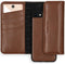 Selencia Hoesje Geschikt voor iPhone SE (2022) / SE (2020) / 8 / 7 / 6s / 6 Hoesje Met Pasjeshouder - Selencia Eny Uitneembare Vegan Lederen Clutch - Bruin