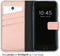 Selencia Hoesje Geschikt voor iPhone SE (2022) / SE (2020) / 8 / 7 / 6s / 6 Hoesje Met Pasjeshouder - Selencia Echt Lederen Bookcase - Roze