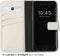 Selencia Hoesje Geschikt voor iPhone SE (2022) / SE (2020) / 8 / 7 / 6s / 6 Hoesje Met Pasjeshouder - Selencia Echt Lederen Bookcase - Lichtgrijs