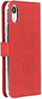 Selencia Hoesje Geschikt voor iPhone Xr Hoesje Met Pasjeshouder - Selencia Echt Lederen Bookcase - Rood