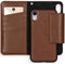 Selencia Hoesje Geschikt voor iPhone Xr Hoesje Met Pasjeshouder - Selencia Surya 2-in-1 Uitneembare Vegan Lederen Bookcase - Bruin