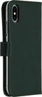 Selencia Hoesje Geschikt voor iPhone Xs / X Hoesje Met Pasjeshouder - Selencia Echt Lederen Bookcase - Groen