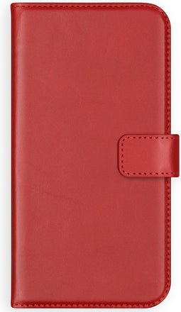 Selencia Hoesje Geschikt voor Motorola Moto G6 Plus Hoesje Met Pasjeshouder - Selencia Echt Lederen Bookcase - Rood