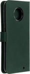 Selencia Hoesje Geschikt voor Motorola Moto G6 Plus Hoesje Met Pasjeshouder - Selencia Echt Lederen Bookcase - Groen