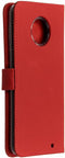 Selencia Hoesje Geschikt voor Motorola Moto G6 Plus Hoesje Met Pasjeshouder - Selencia Echt Lederen Bookcase - Rood