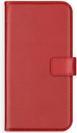 Selencia Hoesje Geschikt voor OnePlus 7 Hoesje Met Pasjeshouder - Selencia Echt Lederen Bookcase - Rood