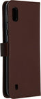 Selencia Hoesje Geschikt voor Samsung Galaxy A10 Hoesje Met Pasjeshouder - Selencia Echt Lederen Bookcase - Bruin