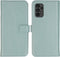 Selencia Hoesje Geschikt voor Samsung Galaxy A13 (4G) Hoesje Met Pasjeshouder - Selencia Echt Lederen Bookcase - lichtblauw