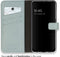 Selencia Hoesje Geschikt voor Samsung Galaxy A13 (4G) Hoesje Met Pasjeshouder - Selencia Echt Lederen Bookcase - lichtblauw