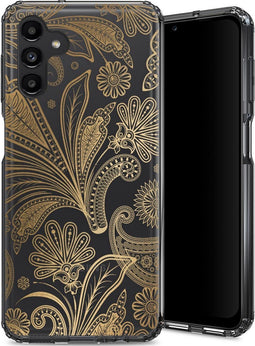 Selencia Hoesje - Geschikt voor Samsung Galaxy A13 (4G) - Zarya Fashion Extra Beschermende Backcover - Paisley Gold