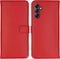 Selencia Hoesje Geschikt voor Samsung Galaxy A14 (5G) Hoesje Met Pasjeshouder - Selencia Echt Lederen Bookcase - Rood