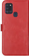 Selencia Hoesje Geschikt voor Samsung Galaxy A21s Hoesje Met Pasjeshouder - Selencia Echt Lederen Bookcase - Rood