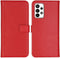 Selencia Hoesje Geschikt voor Samsung Galaxy A23 (5G) Hoesje Met Pasjeshouder - Selencia Echt Lederen Bookcase - Rood