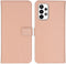 Selencia Hoesje Geschikt voor Samsung Galaxy A23 (5G) Hoesje Met Pasjeshouder - Selencia Echt Lederen Bookcase - roze