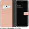 Selencia Hoesje Geschikt voor Samsung Galaxy A23 (5G) Hoesje Met Pasjeshouder - Selencia Echt Lederen Bookcase - roze