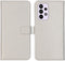 Selencia Hoesje Geschikt voor Samsung Galaxy A33 Hoesje Met Pasjeshouder - Selencia Echt Lederen Bookcase - grijs
