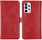 Selencia Hoesje Geschikt voor Samsung Galaxy A33 Hoesje Met Pasjeshouder - Selencia Echt Lederen Bookcase - Rood