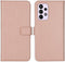 Selencia Hoesje Geschikt voor Samsung Galaxy A33 Hoesje Met Pasjeshouder - Selencia Echt Lederen Bookcase - roze