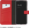 Selencia Hoesje Geschikt voor Samsung Galaxy A34 (5G) Hoesje Met Pasjeshouder - Selencia Echt Lederen Bookcase - Rood