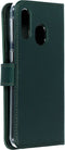 Selencia Hoesje Geschikt voor Samsung Galaxy A40 Hoesje Met Pasjeshouder - Selencia Echt Lederen Bookcase - Groen
