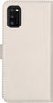Selencia Hoesje Geschikt voor Samsung Galaxy A41 Hoesje Met Pasjeshouder - Selencia Echt Lederen Bookcase - Lichtgrijs