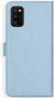 Selencia Hoesje Geschikt voor Samsung Galaxy A41 Hoesje Met Pasjeshouder - Selencia Echt Lederen Bookcase - Lichtblauw