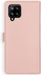 Selencia Hoesje Geschikt voor Samsung Galaxy A42 Hoesje Met Pasjeshouder - Selencia Echt Lederen Bookcase - Roze