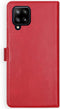 Selencia Hoesje Geschikt voor Samsung Galaxy A42 Hoesje Met Pasjeshouder - Selencia Echt Lederen Bookcase - Rood